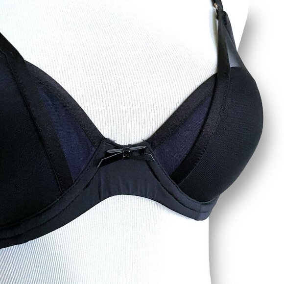 Skarlett Blue 32C Bait T-shirt Bra Black Mesh Paneled Underwire Padded 322142 - Picture 5 of 8
